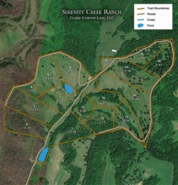 tract layout map for Serenity Creek Tract 4, 10.31 acres for sale in Laurel County, Kentucky
