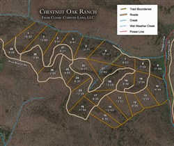 tract layout map for Chestnut Oak Ridge Tract 14, 13.03 acres for sale in Rockcastle County, Kentucky