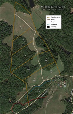 tract layout map for Majestic Rock Ranch Tract 1, 8.09 acres for sale in Rockcastle County, Kentucky
