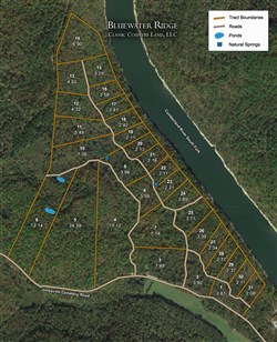 tract layout map for Bluewater Ridge Tract 25, 3.71 acres for sale in Wayne County, Kentucky