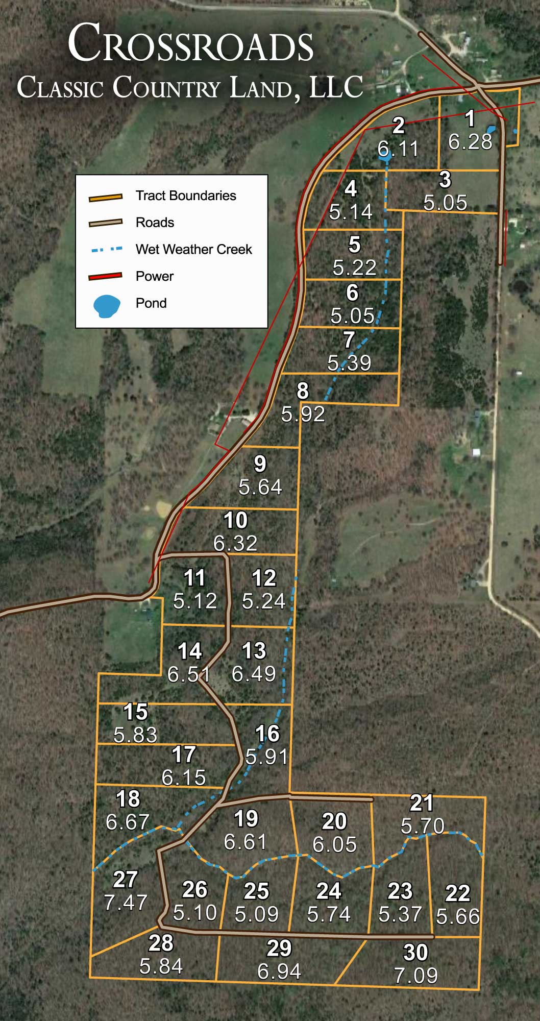 Plat map for Crossroads in Douglas County, Missouri