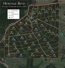 tract layout map for Heritage Bend Tract 4, 10.03 acres for sale in Taney County, Missouri