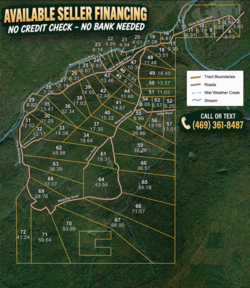 tract layout map for Stone Bridge Phase I Tract 25, 6.67 acres for sale in LatimerHaskell County, Oklahoma