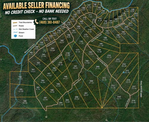 Tract layout map for Stone Bridge Phase III Tract 159 in LatimerHaskell County, Oklahoma