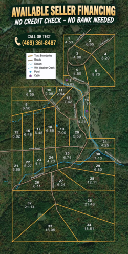 tract layout map for Stone Bridge Reserve Tract 8, 6.55 acres for sale in LatimerHaskell County, Oklahoma