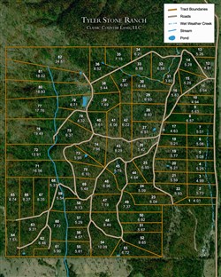 tract layout map for Tyler Stone Ranch Tract 2, 5.73 acres for sale in Leflore County, Oklahoma