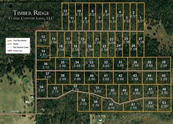tract layout map for Timber Ridge Tract 12, 2.57 acres for sale in McIntosh County, Oklahoma