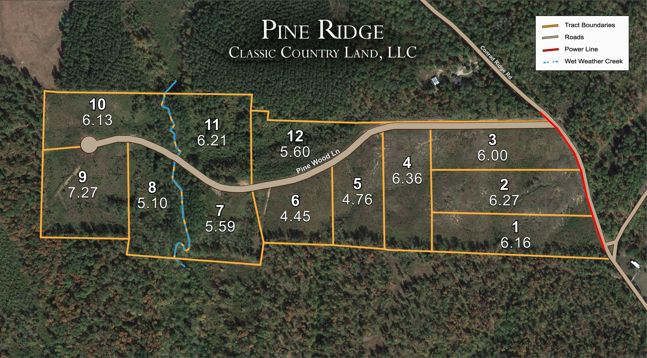 Plat map for Pine Ridge in Decatur County, Tennessee