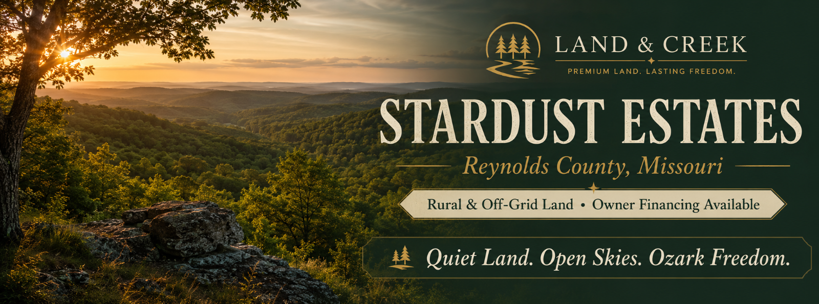 Stardust Estates rural land in Missouri